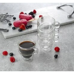 JoyJolt Stoiva 5 oz Insulated Glasses, Set of 4 - Elegant & Durable Drinking Glasses -Drinkware Shop joyjolt drinking glasses sets jg10249 31 1000