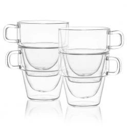 JoyJolt Stoiva 11.5 oz. Insulated Glasses Set of 4 - Elegant & Durable Drinking Glasses