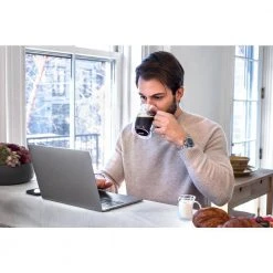 10 oz. Caleo Double Wall Glass Insulated Coffee Mug Set of 4 - Stylish & Durable -Drinkware Shop joyjolt drinking glasses sets mg20219 1f 1000