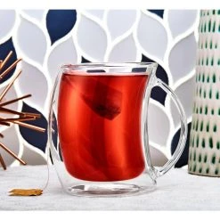 13 oz. Caleo Double Wall Glass Insulated Coffee Mug Set of 4 - Modern, Durable, and Stylish by JoyJolt 9 13 oz. Caleo Double Wall Glass Insulated Coffee Mug Set of 4 - Modern, Durable, and Stylish by JoyJolt -Drinkware Shop joyjolt drinking glasses sets mg20220 31 1000