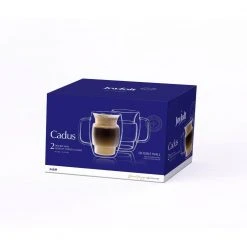 JoyJolt Cadus 16 oz. Double Wall Coffee Glasses - Set of 4, Insulated Clear Glass Cups for Coffee, Tea, or Espresso -Drinkware Shop joyjolt drinking glasses sets mg20229 1f 1000