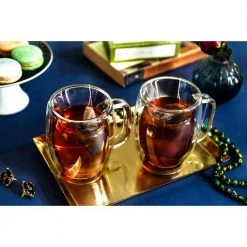 JoyJolt Cadus 10 oz. Double Wall Coffee Glasses - Set of 4, Elegant & Insulated -Drinkware Shop joyjolt drinking glasses sets mg20230 1f 1000