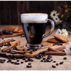 JoyJolt Declan 16 oz. Glass Coffee Mugs with Handle - Set of 12 - Durable, Elegant Drinking Glasses -Drinkware Shop joyjolt drinking glasses sets mg20242 4f 1000