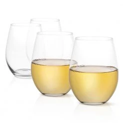 JoyJolt 20 oz. Spirits Large Stemless Wine Glasses - Set of 8 (Elegant, Durable & Versatile Drinking Glasses) -Drinkware Shop joyjolt drinking glasses sets mg20248 4f 1000