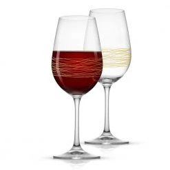 Golden Royale 17 oz. European Crystal Red Wine Glasses Set - Set of 2 - Elegant & Durable by JoyJolt -Drinkware Shop joyjolt red wine glasses jgo10171 4f 1000