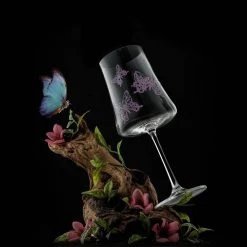 JoyJolt Meadow Butterfly 21 oz. Crystal Stemmed Red Wine Glass Set (Set of 2) – Elegant & Durable -Drinkware Shop joyjolt red wine glasses jme10161 fa 1000