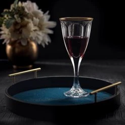 JoyJolt Windsor 8 oz. Gold Rim Crystal Red Wine Glass Set (Set of 2) - Elegant & Durable -Drinkware Shop joyjolt red wine glasses jwi10141 1f 1000