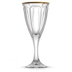JoyJolt Windsor 8 oz. Gold Rim Crystal Red Wine Glass Set (Set of 2) - Elegant & Durable -Drinkware Shop joyjolt red wine glasses jwi10141 44 1000