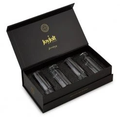 JoyJolt Aqua Vitae 1.7 oz. Off Base Round Shot Glasses (Set of 4) - Elegant Cocktail & Whiskey Glasses -Drinkware Shop joyjolt shot glasses aq10160 44 1000