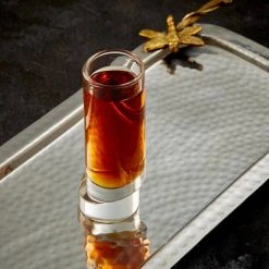 JoyJolt Aqua Vitae 1.7 oz. Off Base Round Shot Glasses (Set of 4) - Elegant Cocktail & Whiskey Glasses -Drinkware Shop joyjolt shot glasses aq10160 4f 1000