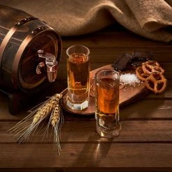 JoyJolt Aqua Vitae 1.7 oz. Off Base Octagon Shot Glasses, Set of 4 - Elegant Cocktail & Liquor Glasses -Drinkware Shop joyjolt shot glasses aq10161 31 1000