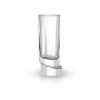 JoyJolt Aqua Vitae 1.7 oz. Off Base Octagon Shot Glasses, Set of 4 - Elegant Cocktail & Liquor Glasses
