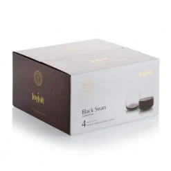 JoyJolt 18.2 oz. Black Swan Stemless Red Wine Glasses (Set of 4) - Elegant & Modern -Drinkware Shop joyjolt stemless wine glasses jb10315 1f 1000