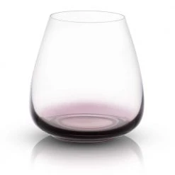 JoyJolt 18.2 oz. Black Swan Stemless Red Wine Glasses (Set of 4) - Elegant & Modern