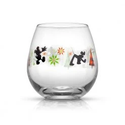 Disney Mickey Mouse Joy O Joy 15 oz. Stemless Wine Glass Set of 4 by JoyJolt - Fun & Festive Wine Glasses -Drinkware Shop joyjolt stemless wine glasses jds10747 fa 1000
