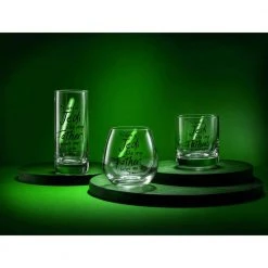 JoyJolt Star Wars Luke Skywalker Green Lightsaber Stemless Wine Glasses - Set of 2, 15 oz -Drinkware Shop joyjolt stemless wine glasses jsw10822 fa 1000