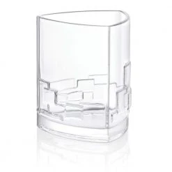 JoyJolt Revere Triangle 13 oz. Double Old Fashioned Whiskey Glasses (Set of 4) - Elegant Cocktail Glasses