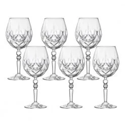Alkemist Stemmed Goblet Set of 6 - Premium Wine Glasses by Lorren Home Trends