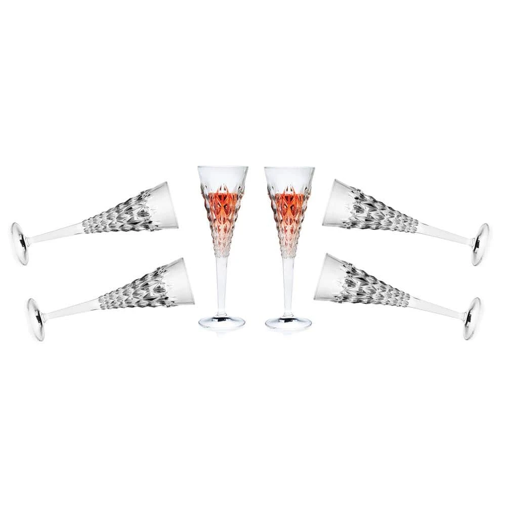 Enigma Collection Flutes (Set of 6) - Premium Champagne Glasses by Lorren Home Trends 2 Enigma Collection Flutes (Set of 6) - Premium Champagne Glasses by Lorren Home Trends - Image 2