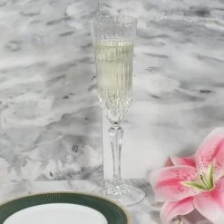 RCR Adagio Crystal Champagne Glass Set of 6 - Elegant & Durable by Lorren Home Trends -Drinkware Shop lorren home trends champagne glasses 259480 4f 1000