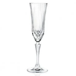 RCR Adagio Crystal Champagne Glass Set of 6 - Elegant & Durable by Lorren Home Trends