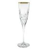 Chic Flute Goblets with 24K Gold Trim - Set of 6 | Elegant Champagne & Wine Glasses by Lorren Home Trends