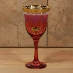 Red Goblets (Set of 6) - Elegant Drinking Glasses by Lorren Home Trends 5 Red Goblets (Set of 6) - Elegant Drinking Glasses by Lorren Home Trends -Drinkware Shop lorren home trends drinking glasses sets 9410 4f 1000