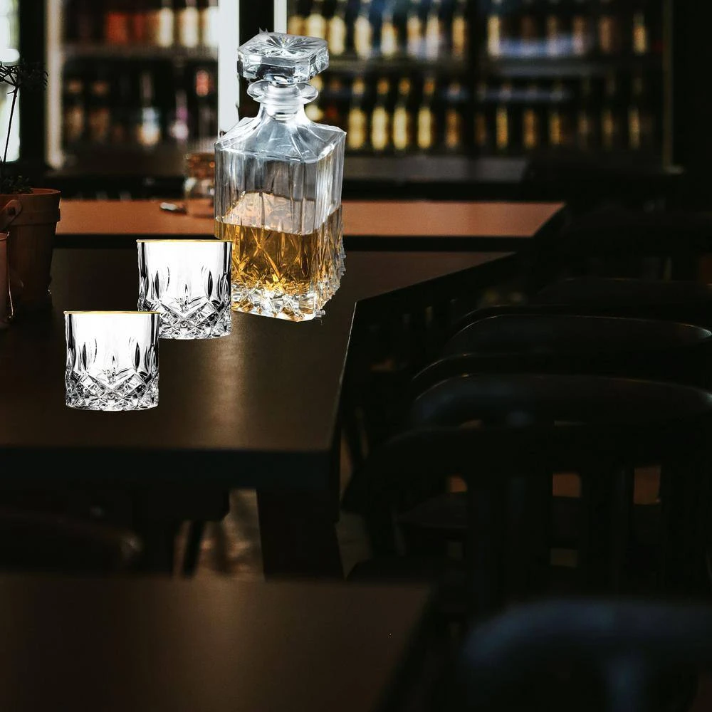 Siena Collection 2 fl. oz. Shot Glass Set with Gold Trim - Elegant Cocktail Glasses by Lorren Home Trends 3 Siena Collection 2 fl. oz. Shot Glass Set with Gold Trim - Elegant Cocktail Glasses by Lorren Home Trends - Image 3