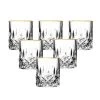 Siena Collection 2 fl. oz. Shot Glass Set with Gold Trim - Elegant Cocktail Glasses by Lorren Home Trends