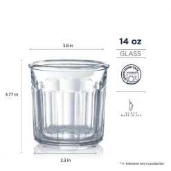 Luminarc Working Glass 16-Piece Clear Glass Set - Durable & Stylish Drinking Glasses -Drinkware Shop luminarc drinking glasses sets n7413 44 1000
