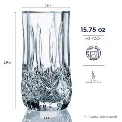 Luminarc Brighton 16-Piece Tumbler Set - Elegant Drinking Glasses for Everyday Use -Drinkware Shop luminarc drinking glasses sets vo678 1f 1000