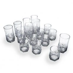 Luminarc Brighton 16-Piece Tumbler Set - Elegant Drinking Glasses for Everyday Use