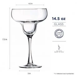 Luminarc Cachet 14.5 oz. Margarita Glasses (Set of 4) - Elegant Cocktail Glassware -Drinkware Shop luminarc margarita glasses n7341 1f 1000