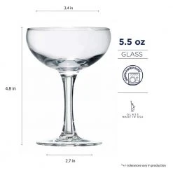 Luminarc Barcraft 5.5 oz. Glass Coupe Cocktail Set (4-Pack) - Premium Margarita Glasses for Elegant Entertaining 8 Luminarc Barcraft 5.5 oz. Glass Coupe Cocktail Set (4-Pack) - Premium Margarita Glasses for Elegant Entertaining -Drinkware Shop luminarc margarita glasses n7586 40 1000