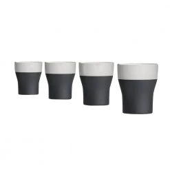 2 oz. Naturally Cooling Ceramic Shot Glasses (Set of 4) - Premium Cocktail Glasses by Magisso