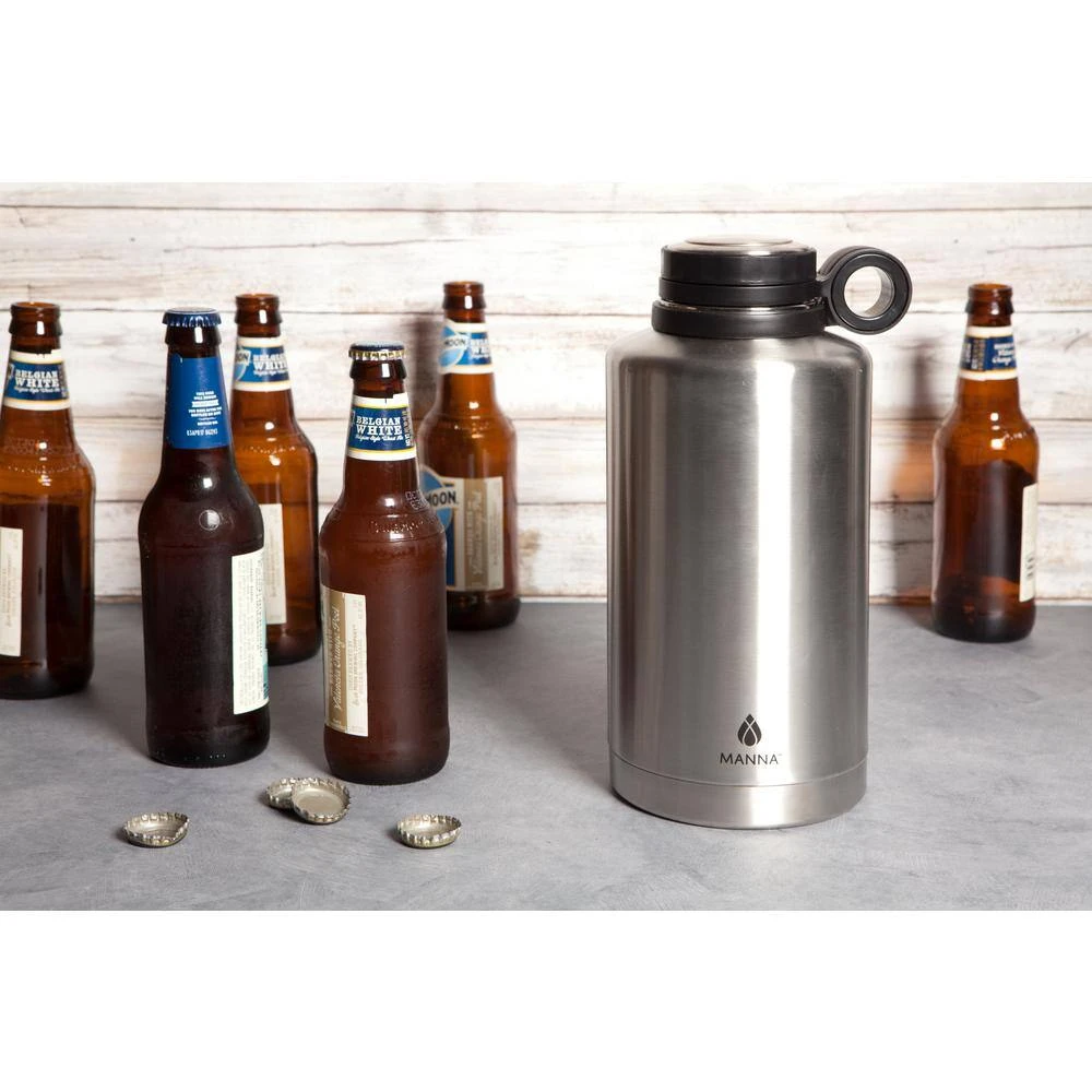 64 oz. Stainless Steel Vacuum Insulated Growler by Manna - Keeps Beer Cold for Hours 4 64 oz. Stainless Steel Vacuum Insulated Growler by Manna - Keeps Beer Cold for Hours - Image 4