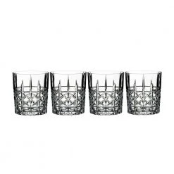 Marquis By Waterford Brady 11 fl. oz. Crystal Double Old Fashioned Glass Set - Set of 4