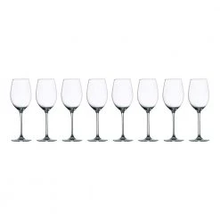 Marquis By Waterford Moments 12.8 fl.oz Crystal White Wine Glasses Set of 8 | Elegant & Durable