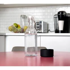 5-Piece Black Silicone Hydro Bottle Sleeve Cup Holder Set - Fits 12-24 oz. Bottles -Drinkware Shop mind reader drinking glasses sets 5slcup12 blk 1f 1000