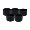 5-Piece Black Silicone Hydro Bottle Sleeve Cup Holder Set - Fits 12-24 oz. Bottles