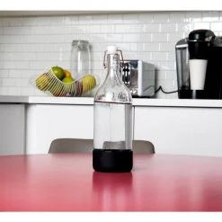 5-Piece Black Silicone Hydro Bottle Sleeve Cup Holder Set - Fits 12-24 oz. Bottles -Drinkware Shop mind reader drinking glasses sets 5slcup12 blk fa 1000