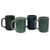 Mr. Coffee Sidewalk Blues 18 oz. 4-Piece Stoneware Mug Set - Assorted Colors