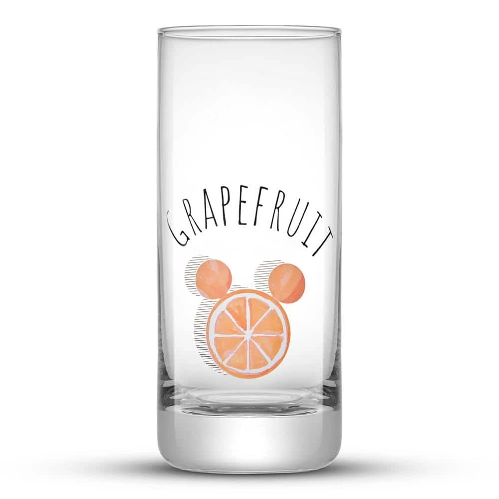 14.2 oz. Disney Mickey Mouse Citrus Tall Drinking Glass Set of 4 - JoyJolt 3 14.2 oz. Disney Mickey Mouse Citrus Tall Drinking Glass Set of 4 - JoyJolt - Image 3