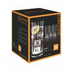 Nachtmann Aspen Longdrink 10.5oz Clear Crystal Drinking Glasses (Set of 4) - Elegant & Durable -Drinkware Shop nachtmann drinking glasses sets 0092127 4f 1000
