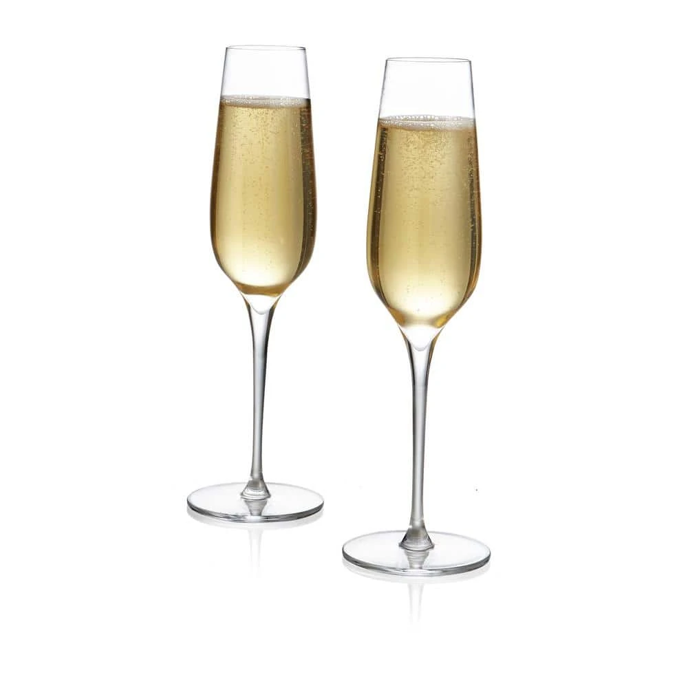 Nambe Vie 9 oz. Champagne Flute (2-Pack) - Elegant Modern Wine Glasses 3 Nambe Vie 9 oz. Champagne Flute (2-Pack) - Elegant Modern Wine Glasses - Image 3