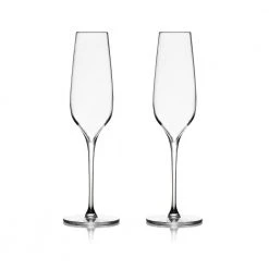 Nambe Vie 9 oz. Champagne Flute (2-Pack) - Elegant Modern Wine Glasses