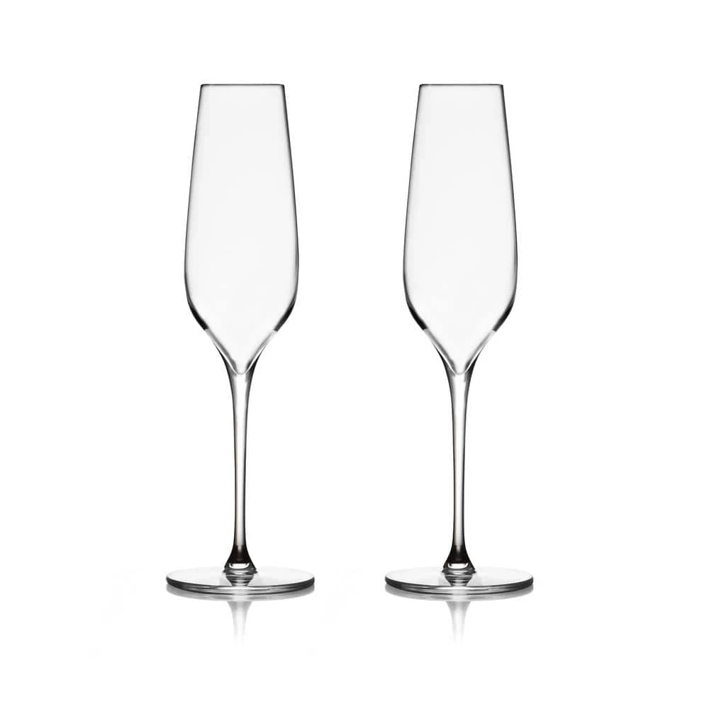 Nambe Vie 9 oz. Champagne Flute (2-Pack) - Elegant Modern Wine Glasses 1 Nambe Vie 9 oz. Champagne Flute (2-Pack) - Elegant Modern Wine Glasses
