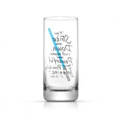 Star Wars New Hope Obi-Wan Kenobi Blue Lightsaber 14.2 oz. Tall Drinking Glass (Set of 2) by JoyJolt - Perfect for Cocktails & Highball Drinks -Drinkware Shop obi wan kenobi blue lightsaber joyjolt highball glasses jsw10824 44 1000