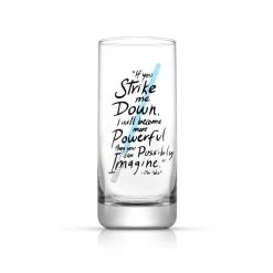 Star Wars New Hope Obi-Wan Kenobi Blue Lightsaber 14.2 oz. Tall Drinking Glass (Set of 2) by JoyJolt - Perfect for Cocktails & Highball Drinks -Drinkware Shop obi wan kenobi blue lightsaber joyjolt highball glasses jsw10824 4f 1000