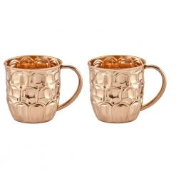 Old Dutch 20 oz. Solid Copper Beer Krugs (Set of 2) - Timeless Elegance for Beer Enthusiasts